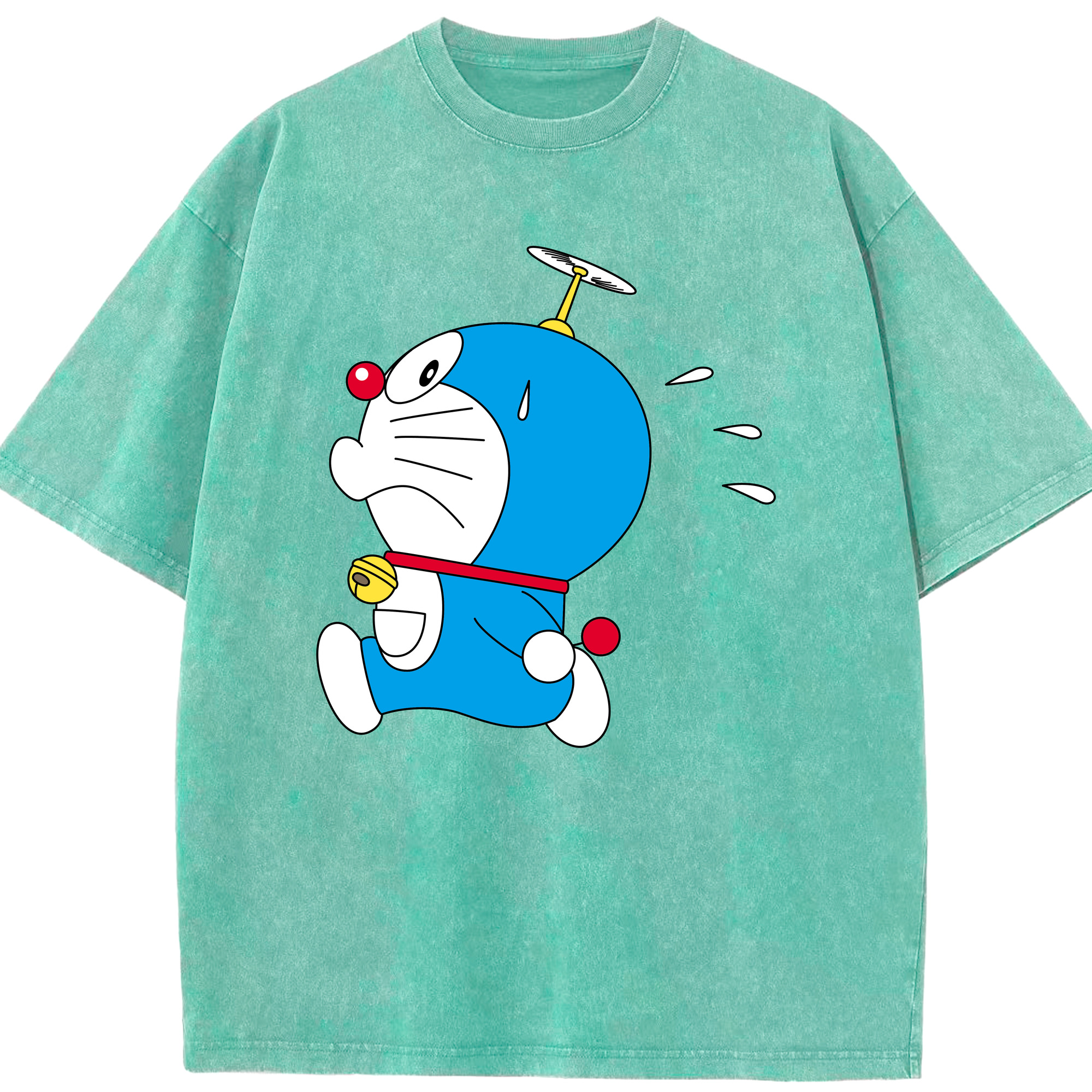 （画像用） ドラえもん Doraemon 綿100% ヴィンテージ風 半袖Tシャツ（フロントプリント）
